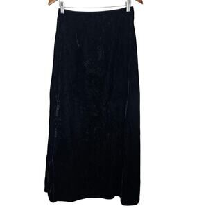 Scott McClintock Vintage Velvet Skirt Womens Small Black 90s Maxi Whimysgoth